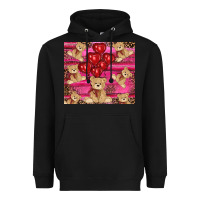 Black valentines day teddy bear tumbler Heavyweight Hoodie - RanaPortraitStore