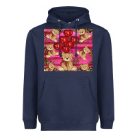 Navy valentines day teddy bear tumbler Heavyweight Hoodie - RanaPortraitStore