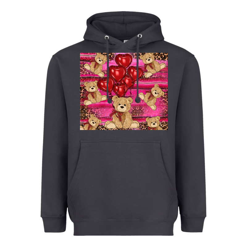 Valentines Day Teddy Bear Tumbler Heavyweight Hoodie by RanaPortraitStore | Teevron