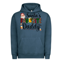 Pigment Midnight Navy santa's favorite daddy Urban Hoodie - AdoDesignShop