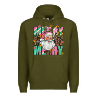 Army Green merry merry merry Premium Hoodie - AdoDesignShop