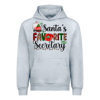 Heather Grey santa's favorite secretary Urban Hoodie - AdoDesignShop
