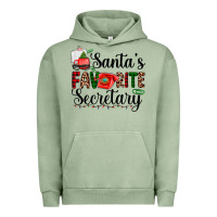 Pigment Oil Green santa's favorite secretary Urban Hoodie - AdoDesignShop