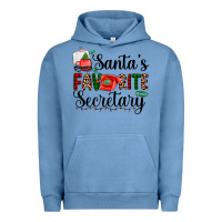 Pigment Pebble Blue santa's favorite secretary Urban Hoodie - AdoDesignShop