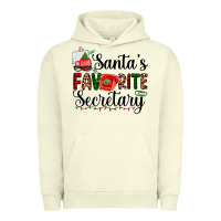 Pigment Pistachio santa's favorite secretary Urban Hoodie - AdoDesignShop