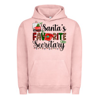 Pigment Salmon santa's favorite secretary Urban Hoodie - AdoDesignShop