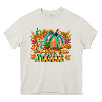 Cream Pumpkin Spice Junkie Heavy Core Tee - CowhideDigitalArt