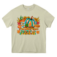Mossy Pumpkin Spice Junkie Heavy Core Tee - CowhideDigitalArt