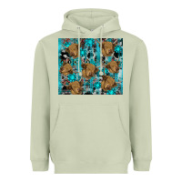 Matcha western aztec highland cow Heavyweight Hoodie - RanaPortraitStore