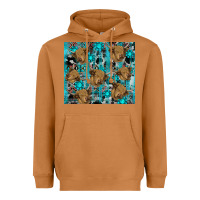 Meerkat western aztec highland cow Heavyweight Hoodie - RanaPortraitStore