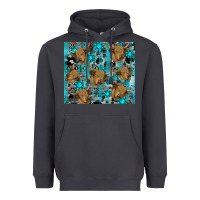 Smoke western aztec highland cow Heavyweight Hoodie - RanaPortraitStore