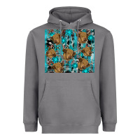 Storm western aztec highland cow Heavyweight Hoodie - RanaPortraitStore