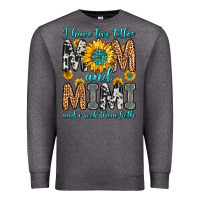 Charcoal Heather i have two titles mom and mimi and i rock them bot Premium Sweatshirt - Zillion Design Studio