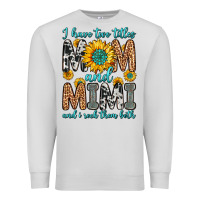 Dove Grey i have two titles mom and mimi and i rock them bot Premium Sweatshirt - Zillion Design Studio