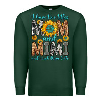 Sports Green i have two titles mom and mimi and i rock them bot Premium Sweatshirt - Zillion Design Studio