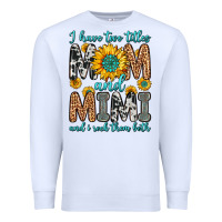 White i have two titles mom and mimi and i rock them bot Premium Sweatshirt - Zillion Design Studio