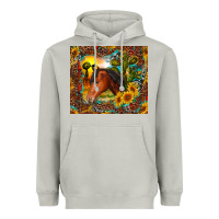 Moon Dust western horse and sunflower Heavyweight Hoodie - RanaPortraitStore