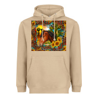Mushroom western horse and sunflower Heavyweight Hoodie - RanaPortraitStore