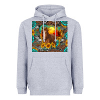 Heather Grey western horse and desert tumbler Heavyweight Hoodie - RanaPortraitStore