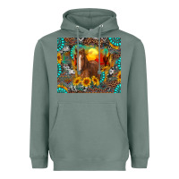 Sage western horse and desert tumbler Heavyweight Hoodie - RanaPortraitStore