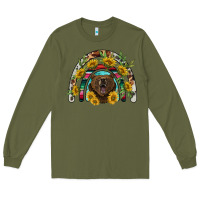 Army Green bear rainbow Long Sleeve Tee - BarkalooDesign