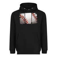 Black baseball brushstroke Heavyweight Hoodie - RanaPortraitStore