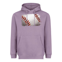 Lavender baseball brushstroke Heavyweight Hoodie - RanaPortraitStore