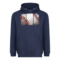 Navy baseball brushstroke Heavyweight Hoodie - RanaPortraitStore