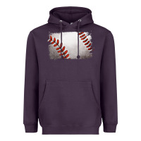 Plum baseball brushstroke Heavyweight Hoodie - RanaPortraitStore
