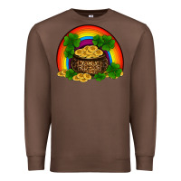 Chestnut st patricks shamrock gold leopard rainbow Premium Sweatshirt - RanaPortraitStore