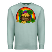 Seafoam st patricks shamrock gold leopard rainbow Premium Sweatshirt - RanaPortraitStore