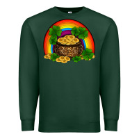 Sports Green st patricks shamrock gold leopard rainbow Premium Sweatshirt - RanaPortraitStore