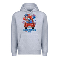 Heather Grey happy memorial day farm truck Premium Hoodie - JahusDesignShop
