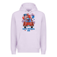 Lilac happy memorial day farm truck Premium Hoodie - JahusDesignShop