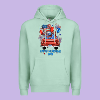 Happy Memorial Day Farm Truck Premium Hoodie Designed By Jahusdesignshop