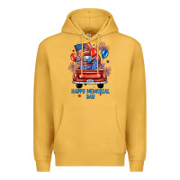 Mustard happy memorial day farm truck Premium Hoodie - JahusDesignShop