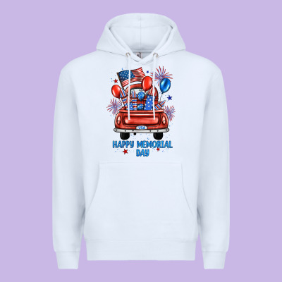 Happy Memorial Day Farm Truck Premium Hoodie Designed By Jahusdesignshop