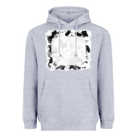 Heather Grey black and white cowhide frames Heavyweight Hoodie - RanaPortraitStore