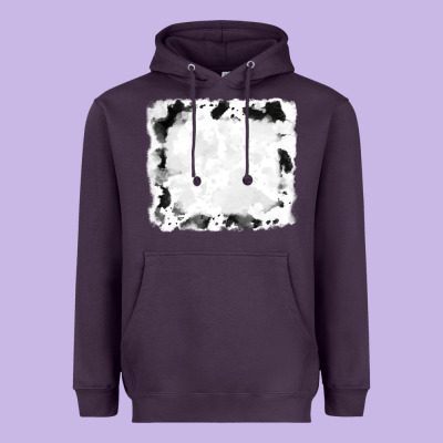 Heavyweight Hoodie black and white cowhide frames