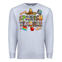 Heather Grey spanish teacher Premium Sweatshirt - texasbilliewilder