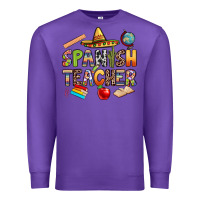 Purple spanish teacher Premium Sweatshirt - texasbilliewilder