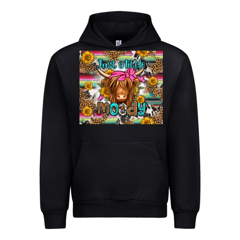 Just A Little Moody Long Haired Cow Urban Hoodie by Jasminsmagicworld | Teevron