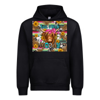 Black just a little moody long haired cow Urban Hoodie - Jasminsmagicworld