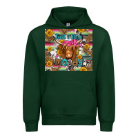 Forest Green just a little moody long haired cow Urban Hoodie - Jasminsmagicworld