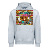 Heather Grey just a little moody long haired cow Urban Hoodie - Jasminsmagicworld