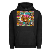 Pigment Black just a little moody long haired cow Urban Hoodie - Jasminsmagicworld