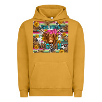 Pigment Peanut Butter just a little moody long haired cow Urban Hoodie - Jasminsmagicworld
