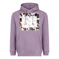 Lavender black and brown cowhide Heavyweight Hoodie - RanaPortraitStore