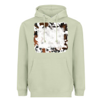 Matcha black and brown cowhide Heavyweight Hoodie - RanaPortraitStore