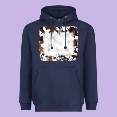 Heavyweight Hoodie black and brown cowhide